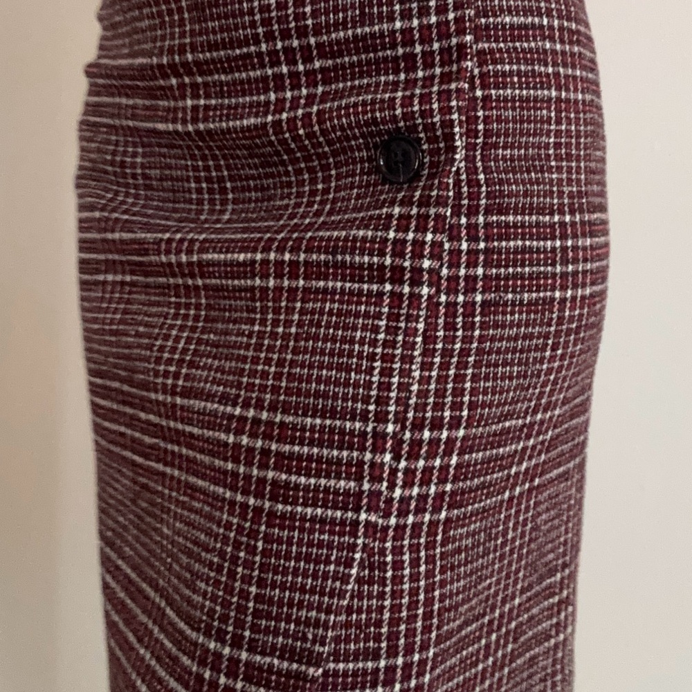 Plaid Burgundy Skirt